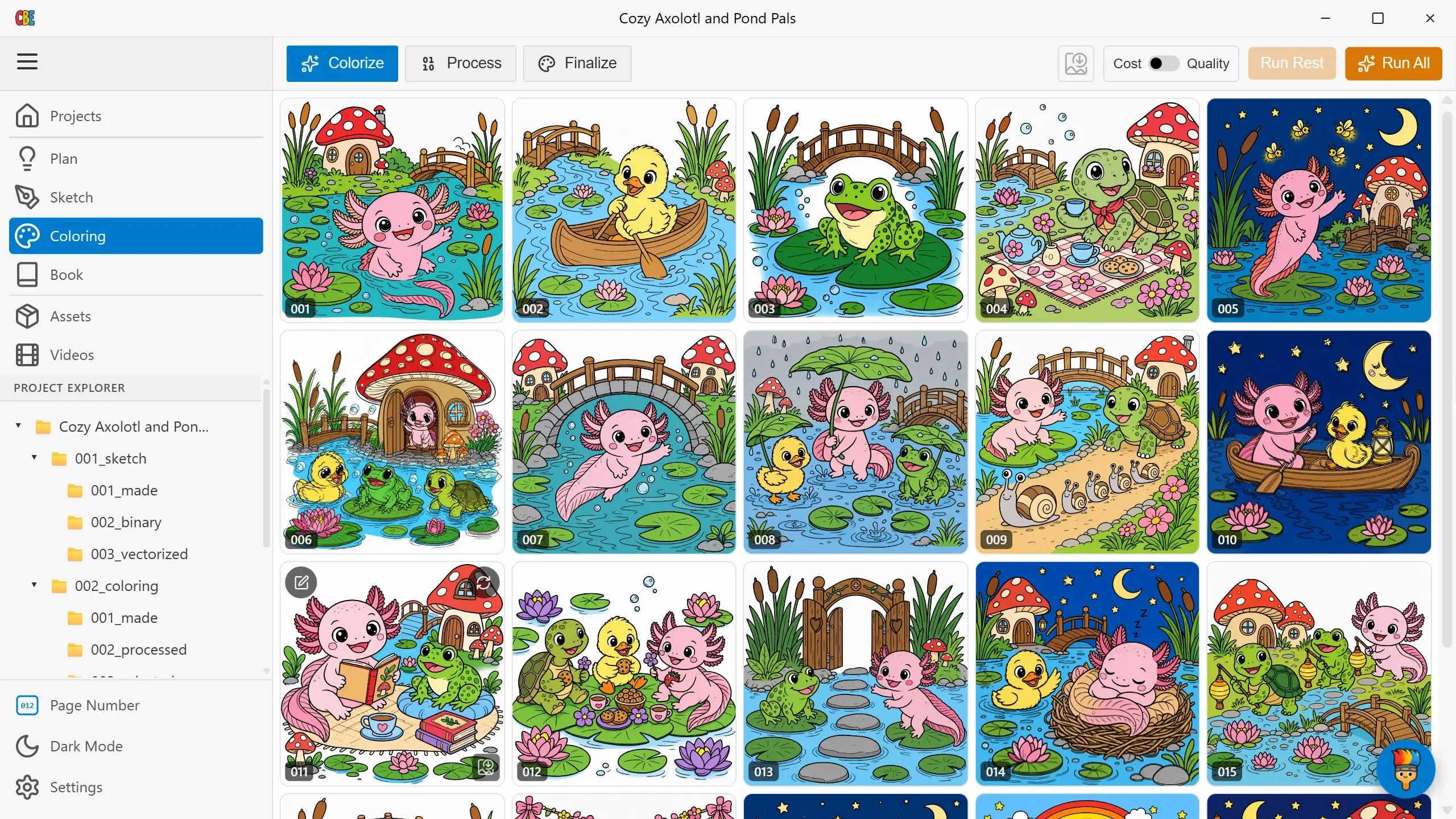 The Coloring stage